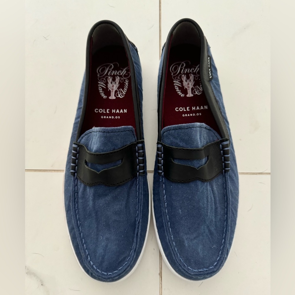 Cole Haan, denim material, never been worn